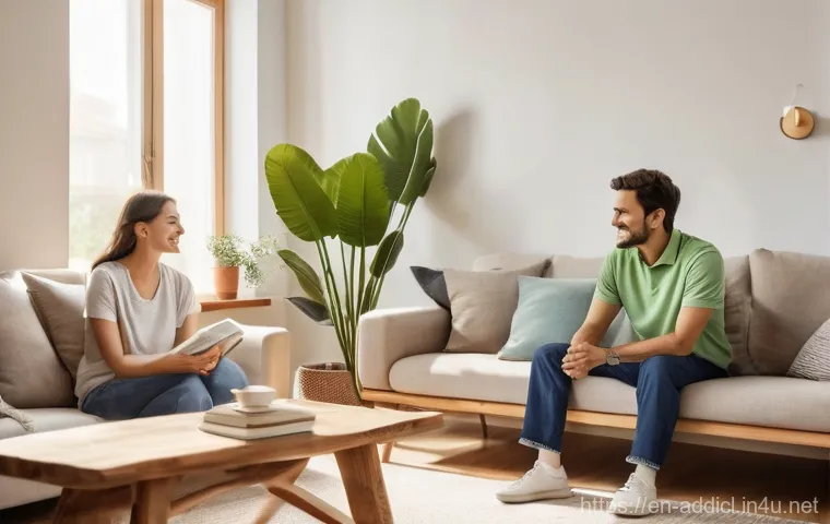 중독상담사의 상담 기법과 사례 - **Prompt:** A diverse young adult, approximately 20 years old, with a neutral and thoughtful express...